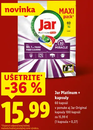 Jar Platinum plus kapsuly na riad