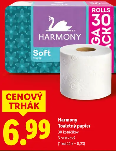 Harmony 3-vrstvový toaletný papier