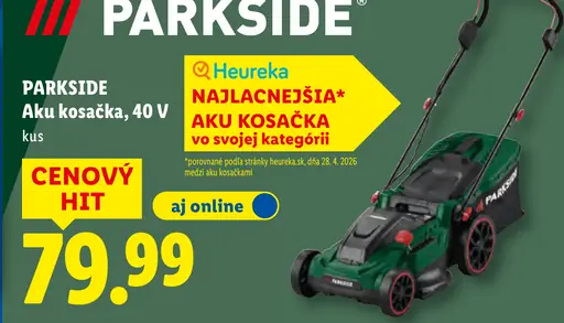 Parkside aku kosačka 40 V