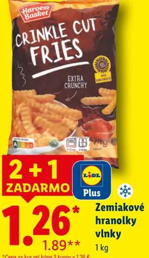 Harvest Basket Zemiakové hranolky vlnky extra crunchy