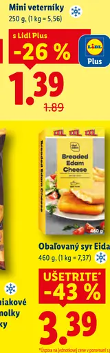 Breaded Edam Cheese obalovaný syr Eidam