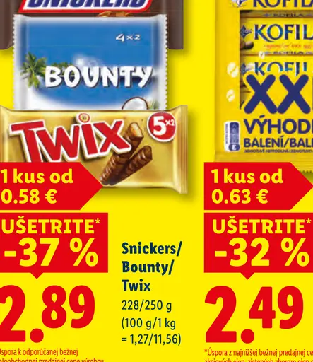 Snickers / Bounty / Twix tyčinky multipack