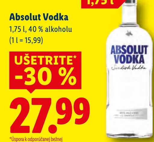 Absolut vodka 40 %