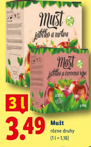 MUST jablko a mrkva / MUST jablko a červená repa