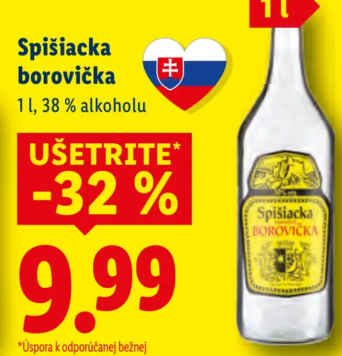 Spišská Borovička 38 % alkoholu