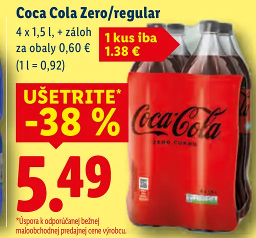 Coca Cola Zero / Coca Cola regular