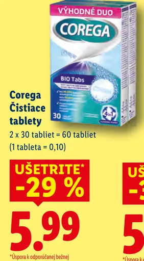 Corega čistiace tablety na zubné náhrady