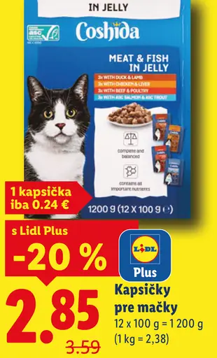 Coshida kapsičky pre mačky Meat & Fish in Jelly
