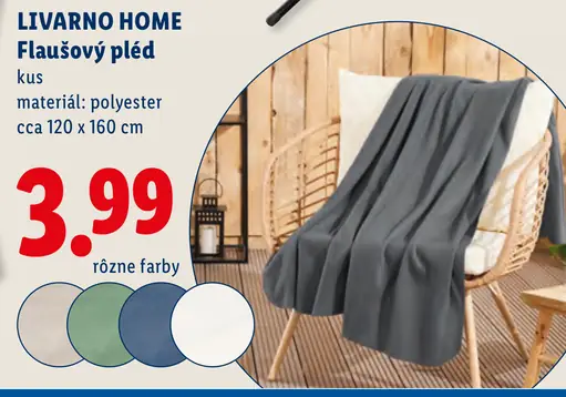 Livarno Home flaušový pléd
