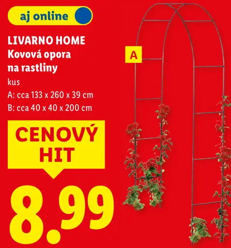 Livarno Home kovová opora na rastliny