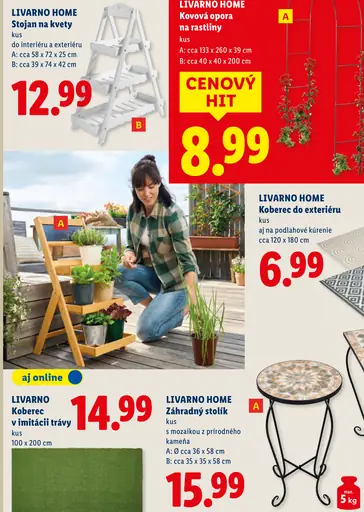 Livarno Home stojan na kvety do interiéru a exteriéru