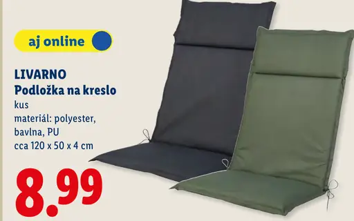 Livarno podložka na kreslo