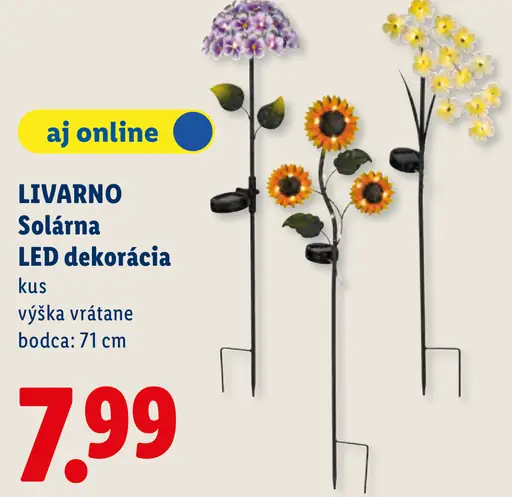 Livarno solárna LED dekorácia kvetinová
