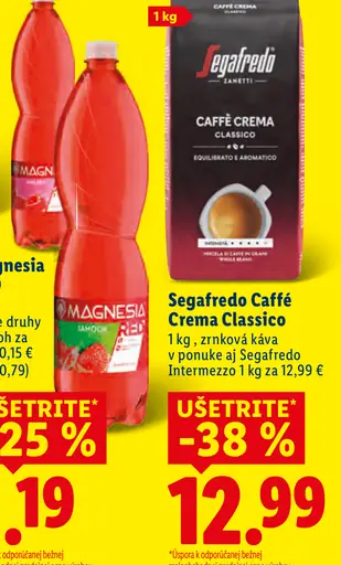 Segafredo Caffè Crema Classico zrnková káva