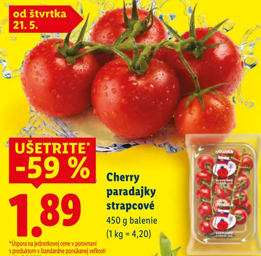 Paradajky cherry strapcové