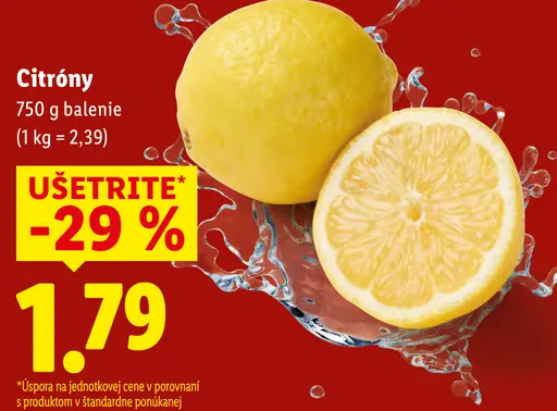 Citróny balenie