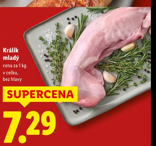 Králik mladý vcelku bez hlavy