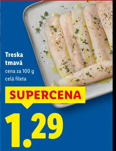 Treska tmavá celá fileta