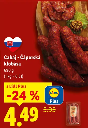 Cabaj čáporská klobása