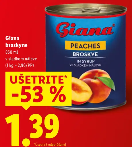 Giana Broskyne v sladkom náleve