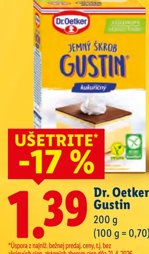 Dr. Oetker Gustin kukuričný škrob