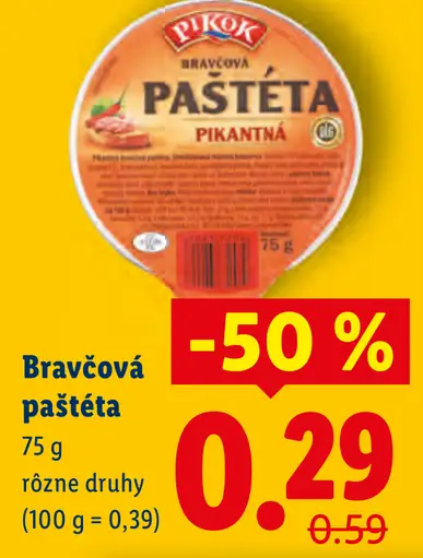 Bravčová paštéta pikantná