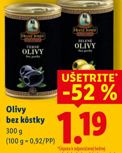 Olivy bez kôstky