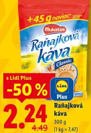 Mokate Raňajková káva Classic