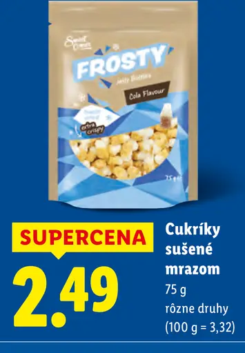 Frosty cukríky sušené mrazom