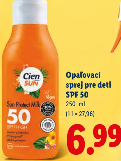Cien Sun opaľovacie mlieko SPF 50
