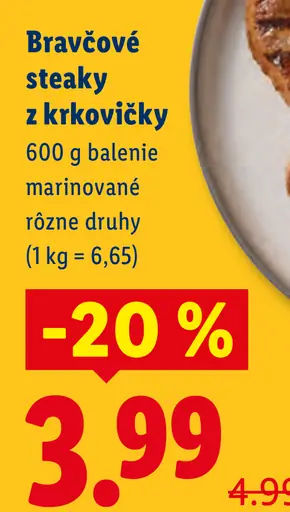 Bravčové steaky z krkovičky