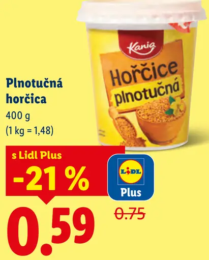 Kania Horčica plnotučná