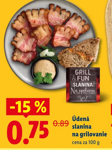 Grill & Fun údená slanina na grilovanie