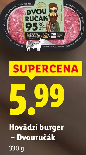 Hovädzí burger Dvoručák