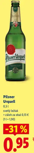 Pilsner Urquell Pivo ležiak svetlý