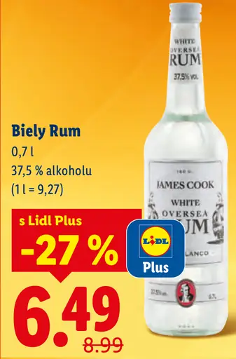 James Cook biely rum
