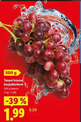 Tmavé hrozno bezjadierkové