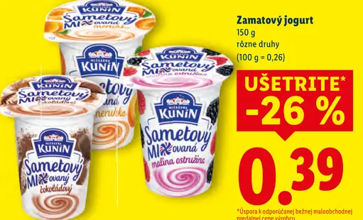 Kunín Sametový jogurt