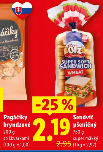 Ölz Pšeničný sendvic super mäkký