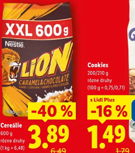 Nestlé Lion cereálie karamel a čokoláda