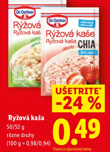 Dr. Oetker ryžová kaša