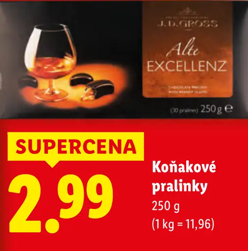 J.D. Gross Alte Excelllenz koňakové pralinky