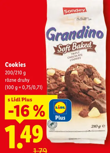 Sondey Grandino soft baked cookies