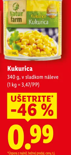 Natur Farm kukurica v sladkom náleve