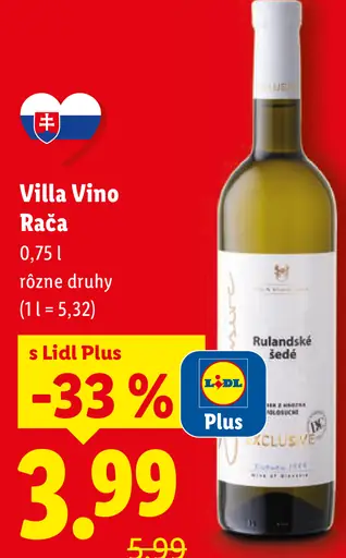 Villa Víno Rača víno rôzne odrody