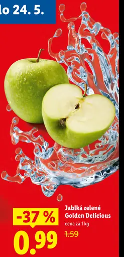 Jablká zelené Golden Delicious