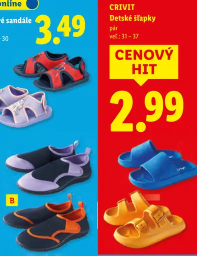 Crivit Detské šľapky