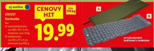 Crivit karimatka samonafukovacia