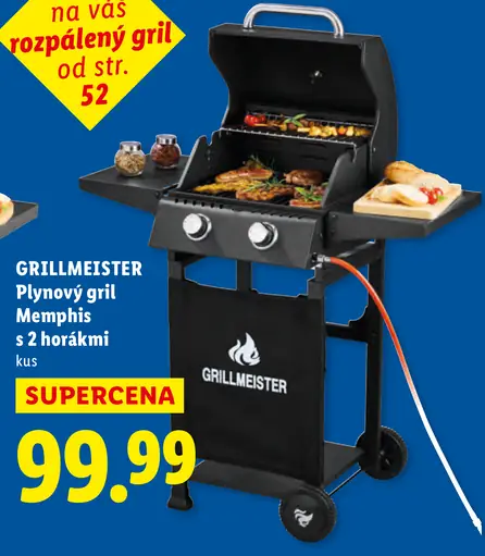 Grillmeister plynový gril Memphis s 2 horákmi