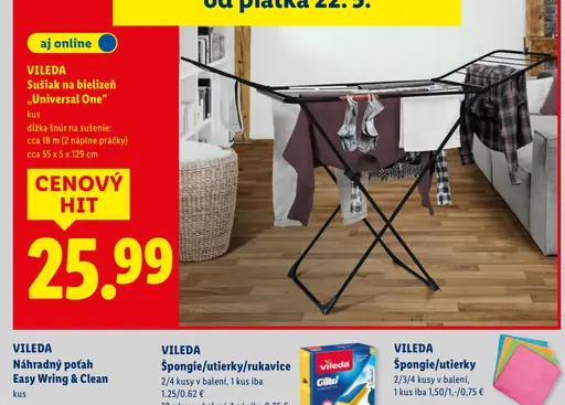 Vileda sušiak na bielizeň Universal One